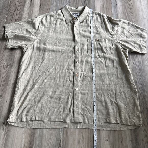 Ron Chereskin Washable Linen Rayon Button Down Shirt Size XXL - Picture 5 of 7